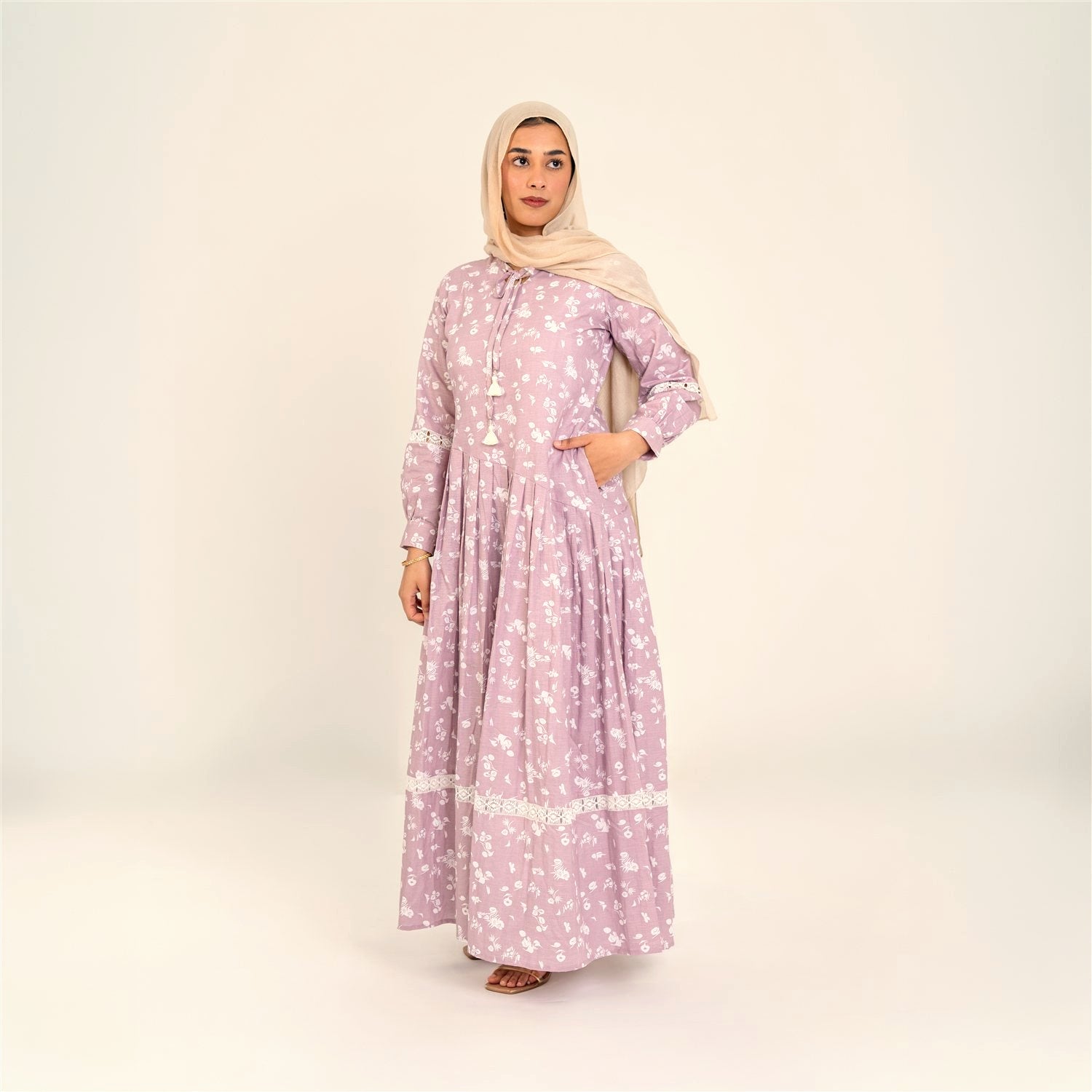 Suri lilac floral dress
