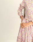 Zahra pink floral dress