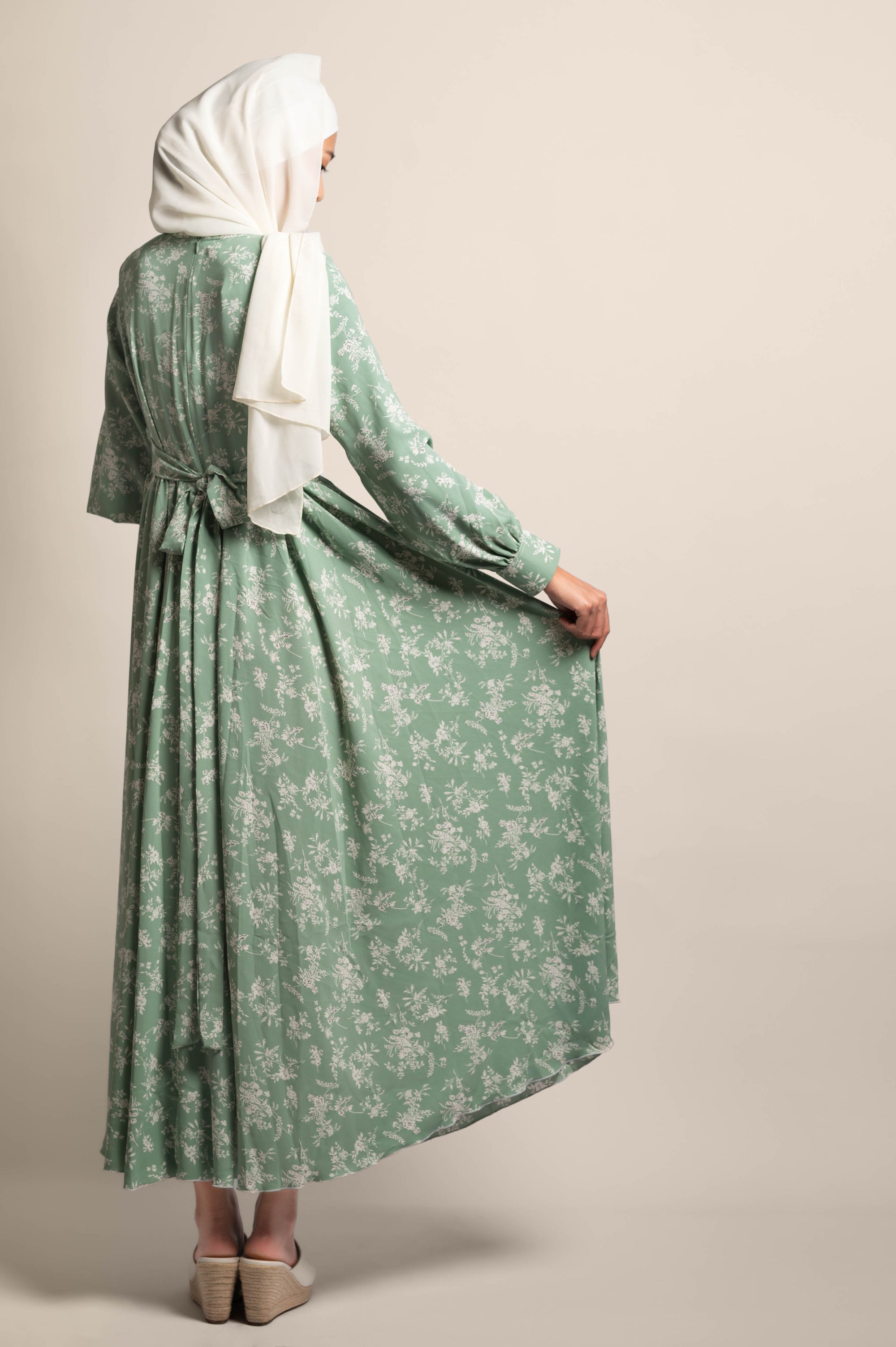 Pleated Style Long Dress