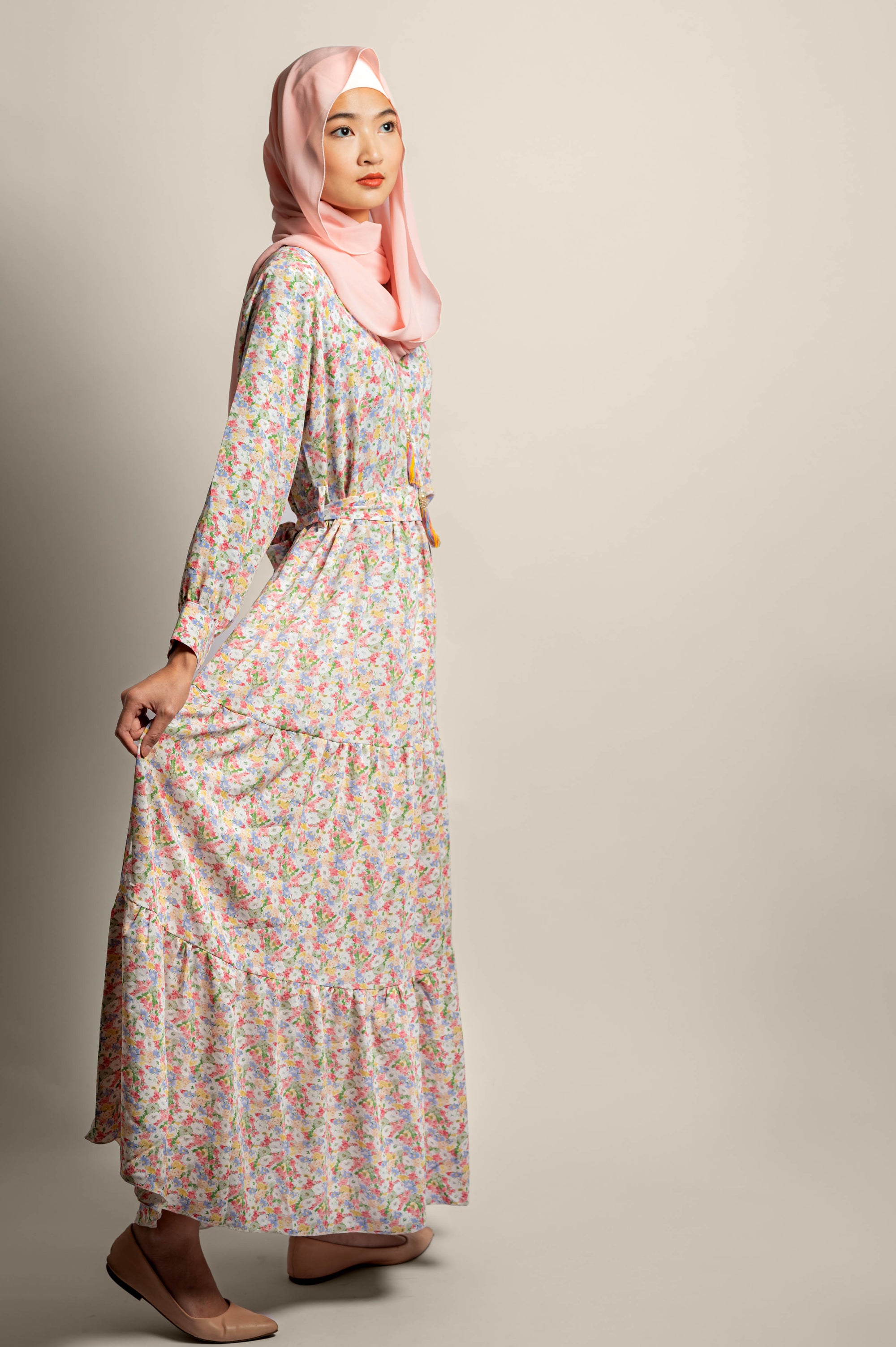 Long Cuff Sleeve Dress