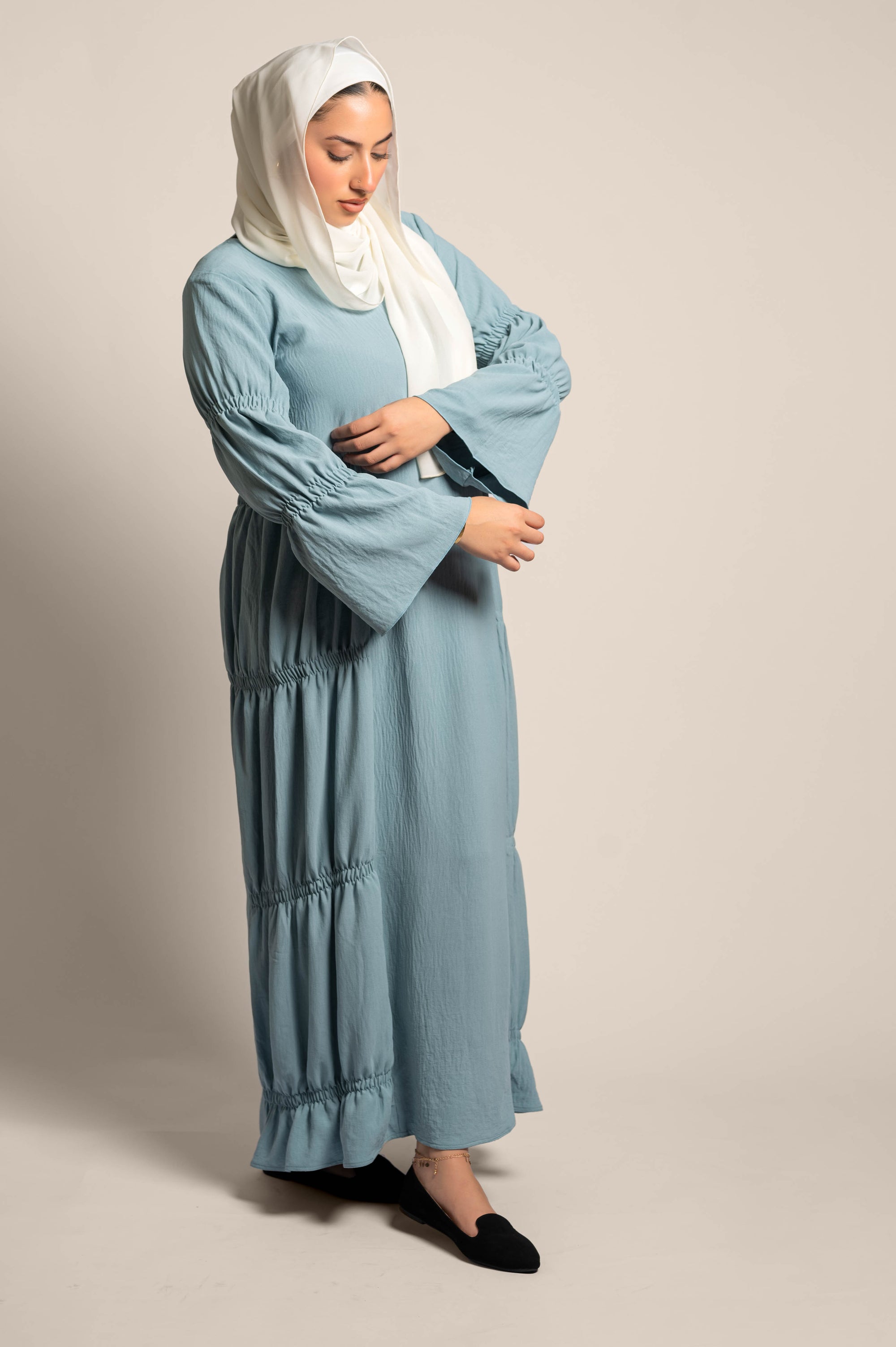 Long Sleeve Abaya Maxi Dress
