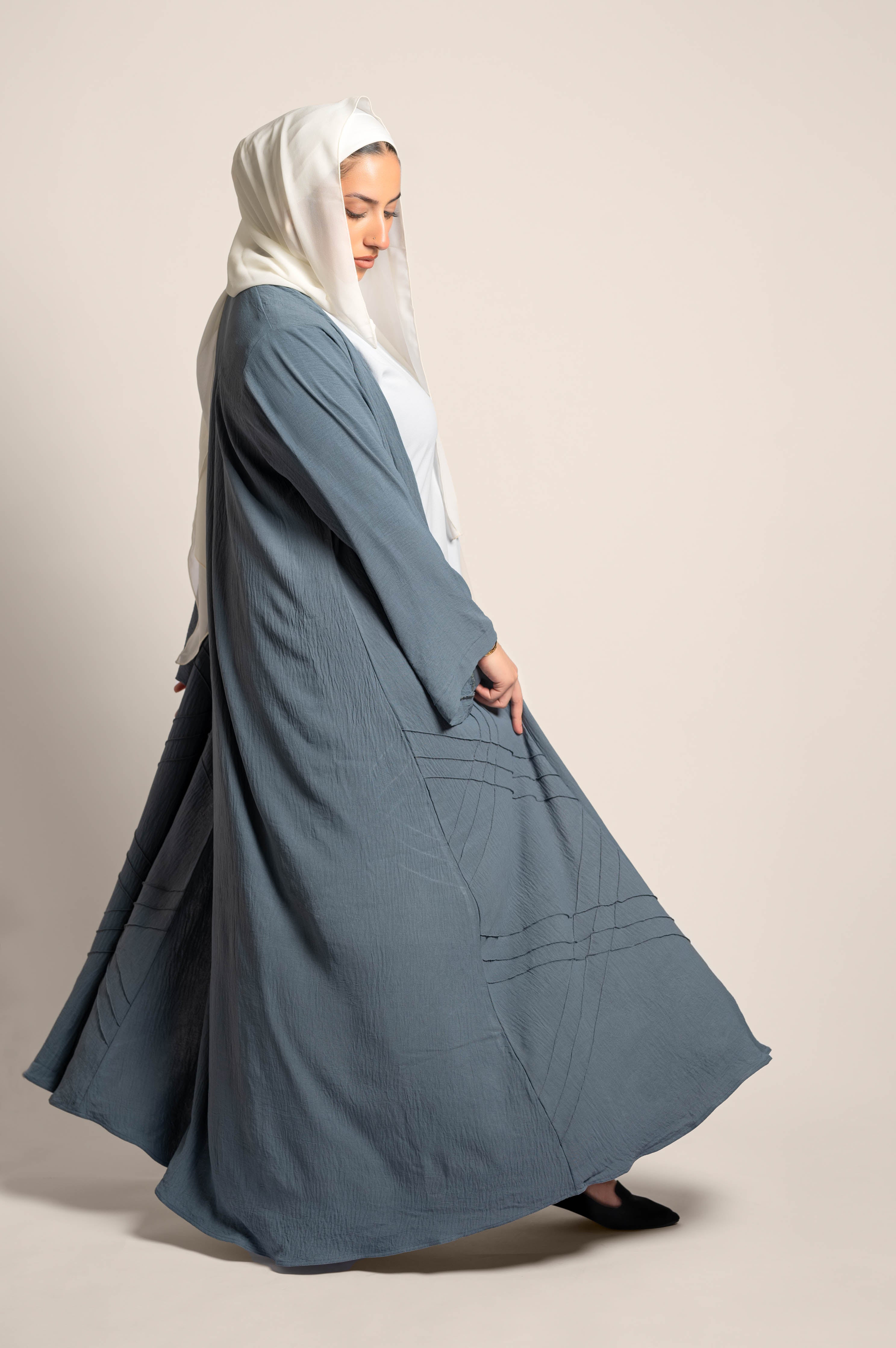 Blush Lady Embroidered Abaya with Inner Slip Dress