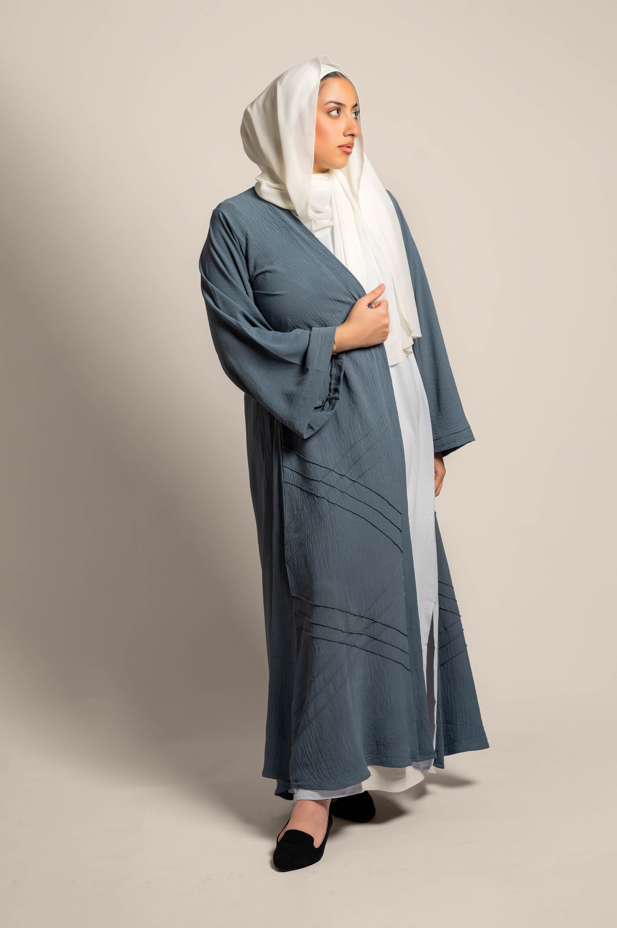 Open Front Abaya Dress 