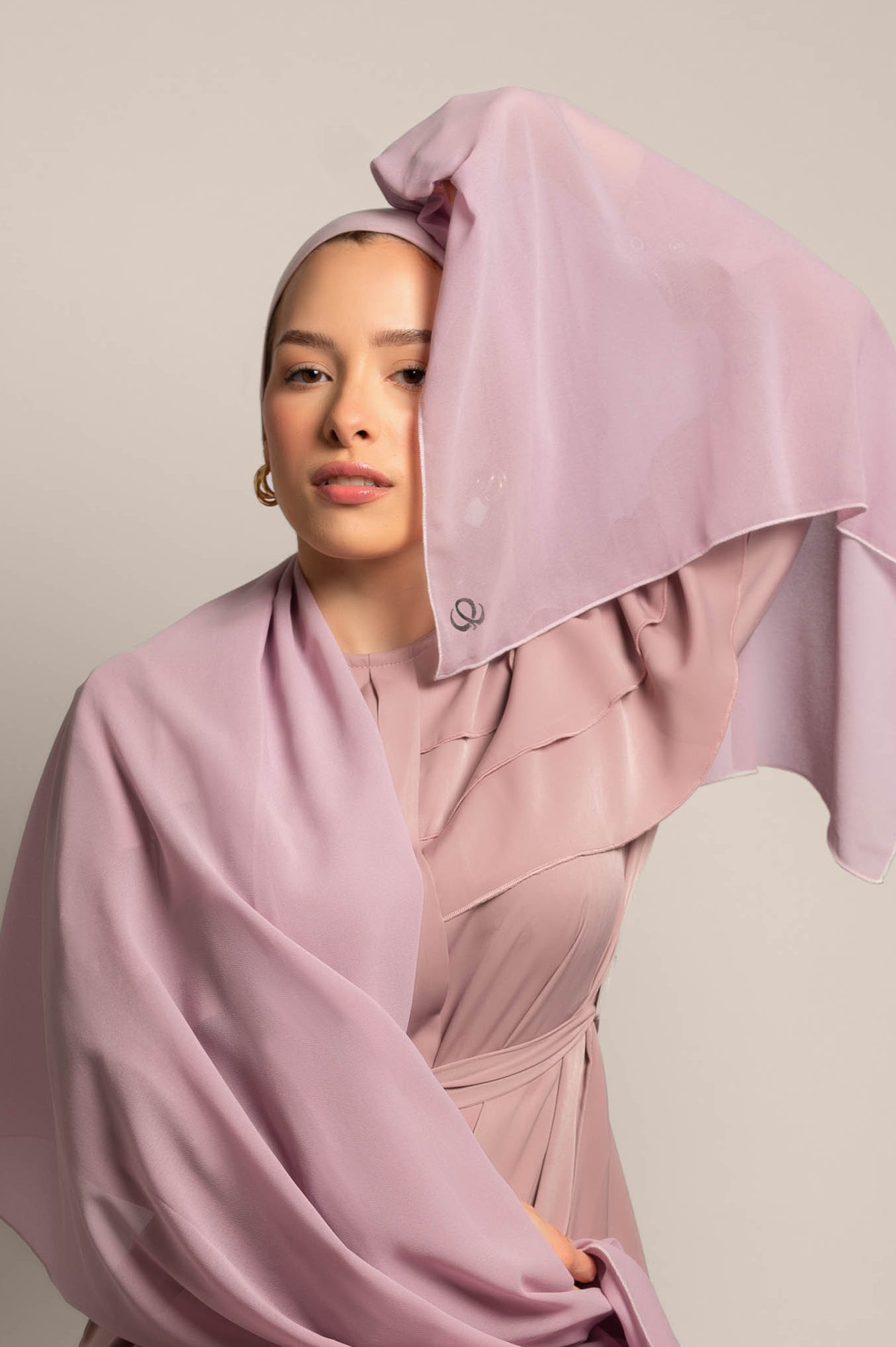 Spark Pretty Full Coverage Chiffon Hijab With Matching Undercap