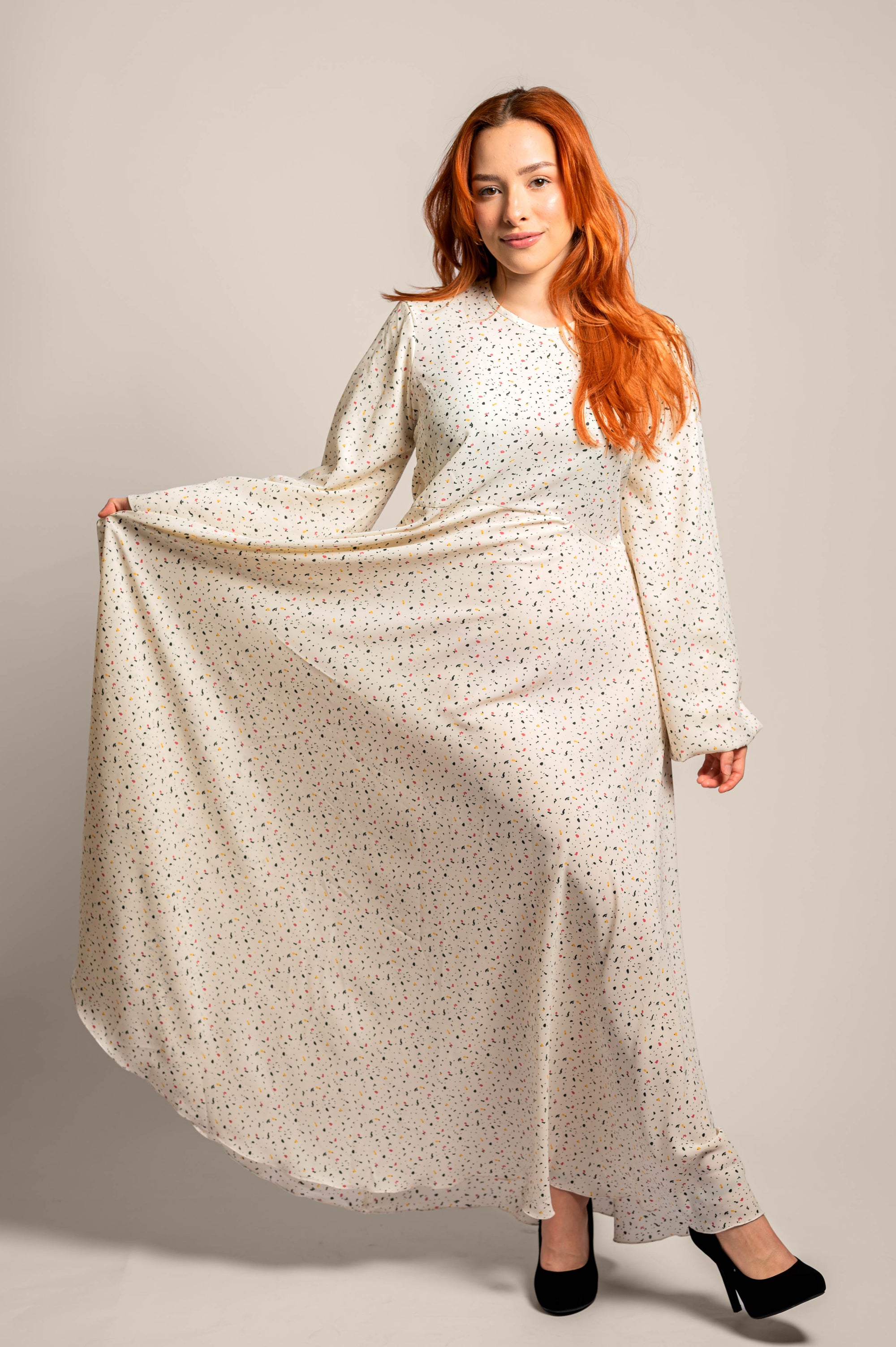 Long Cuff Sleeve Dress