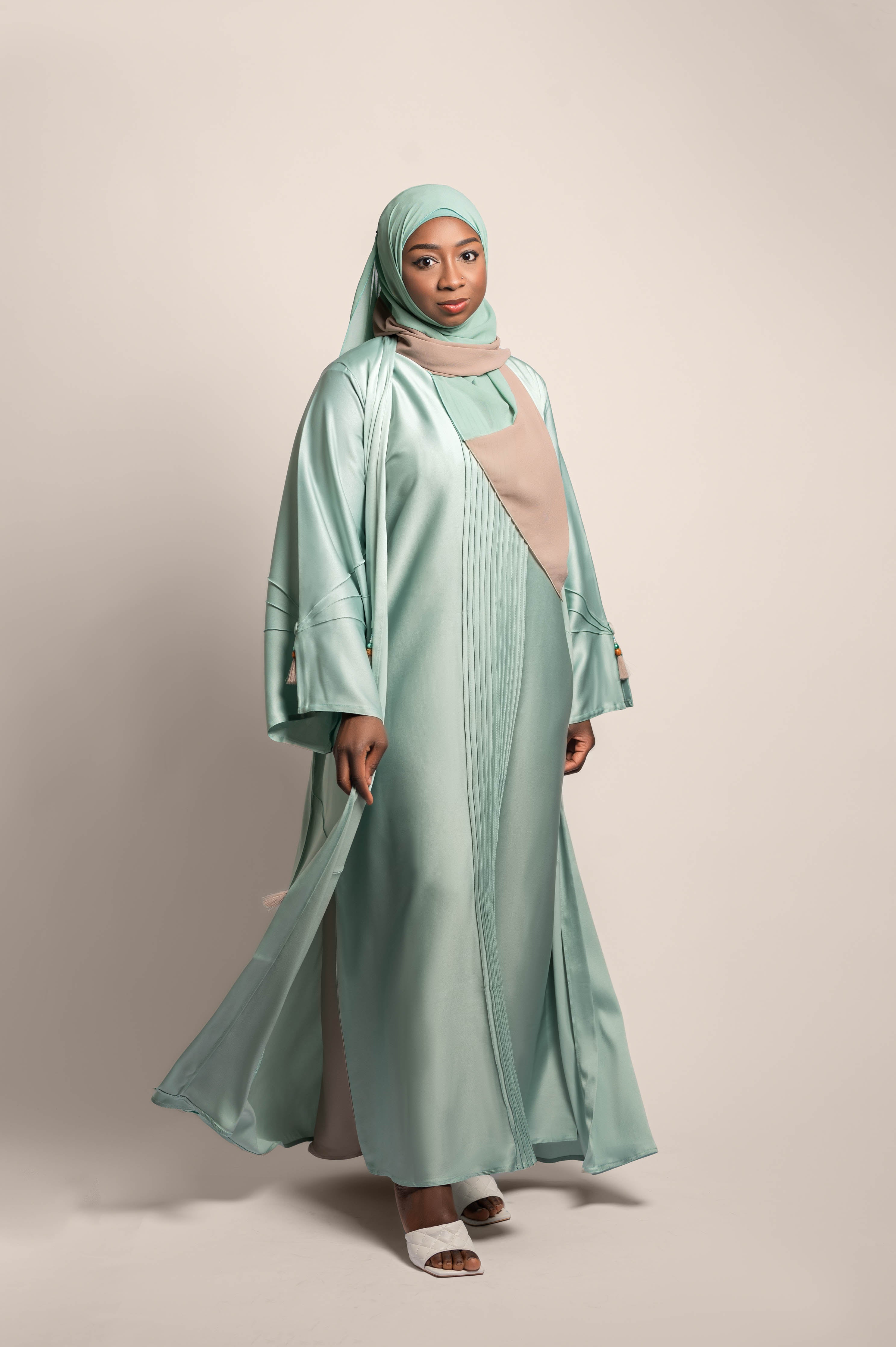Color Me Gorgeous Tassel Drop Luxe Abaya (Coat Only)