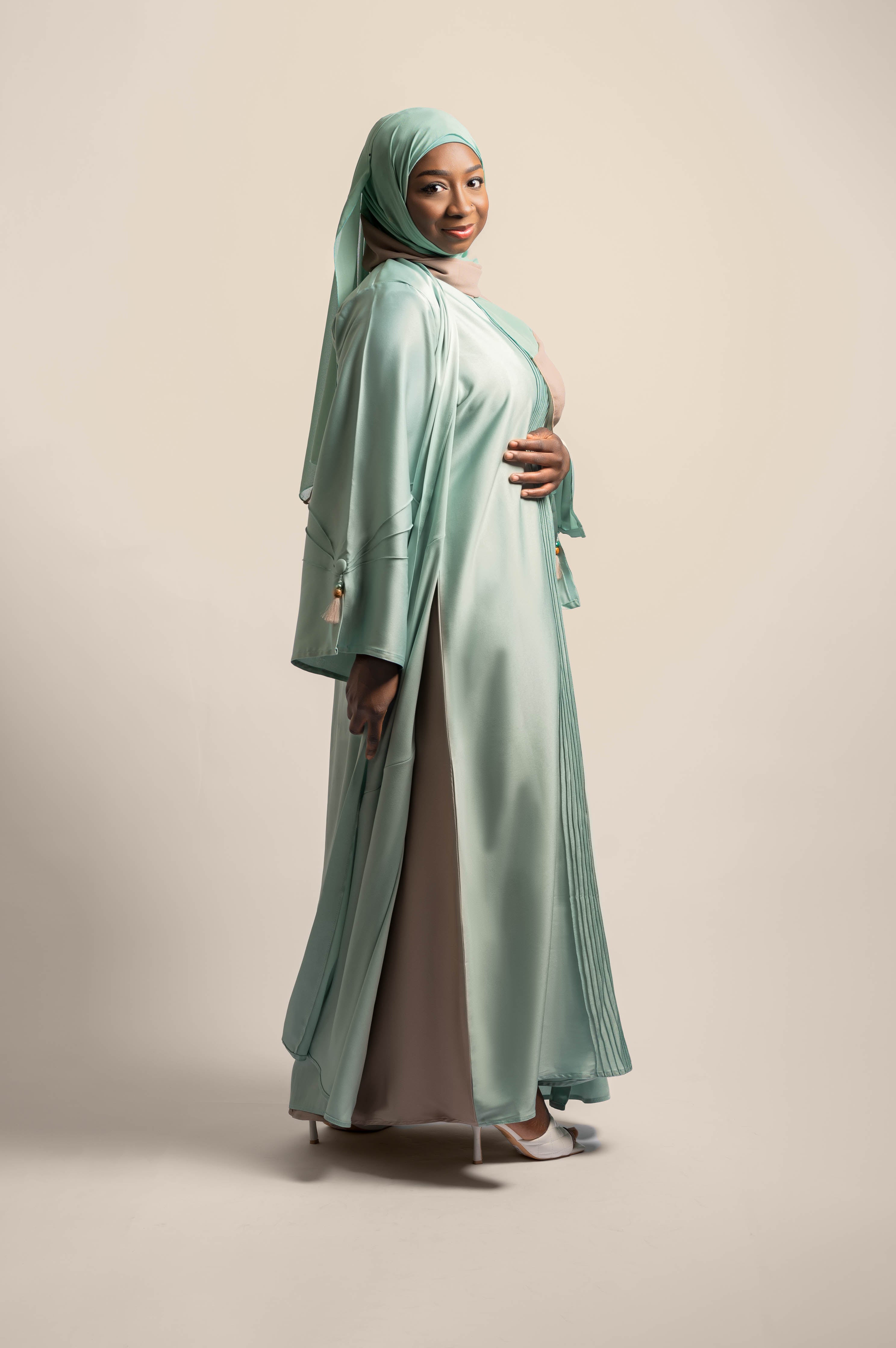 Color Me Gorgeous Tassel Drop Luxe Abaya (Coat Only)
