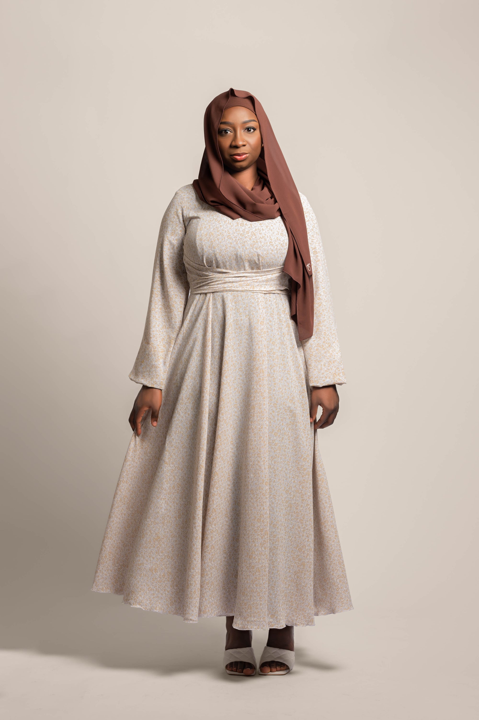 Round Neck A-line Dress 