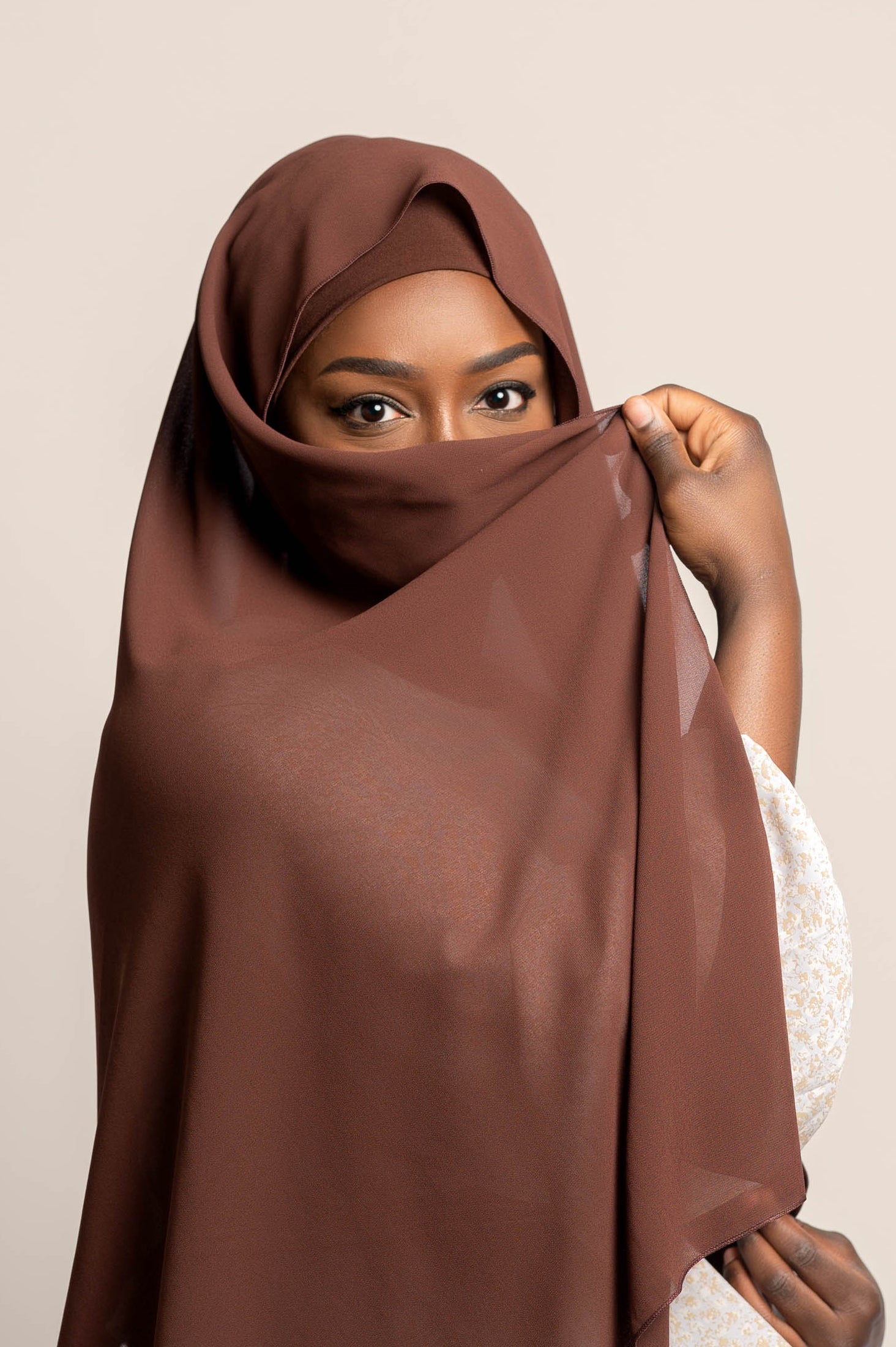 Spark Pretty Full Coverage Chiffon Hijab With Matching Undercap