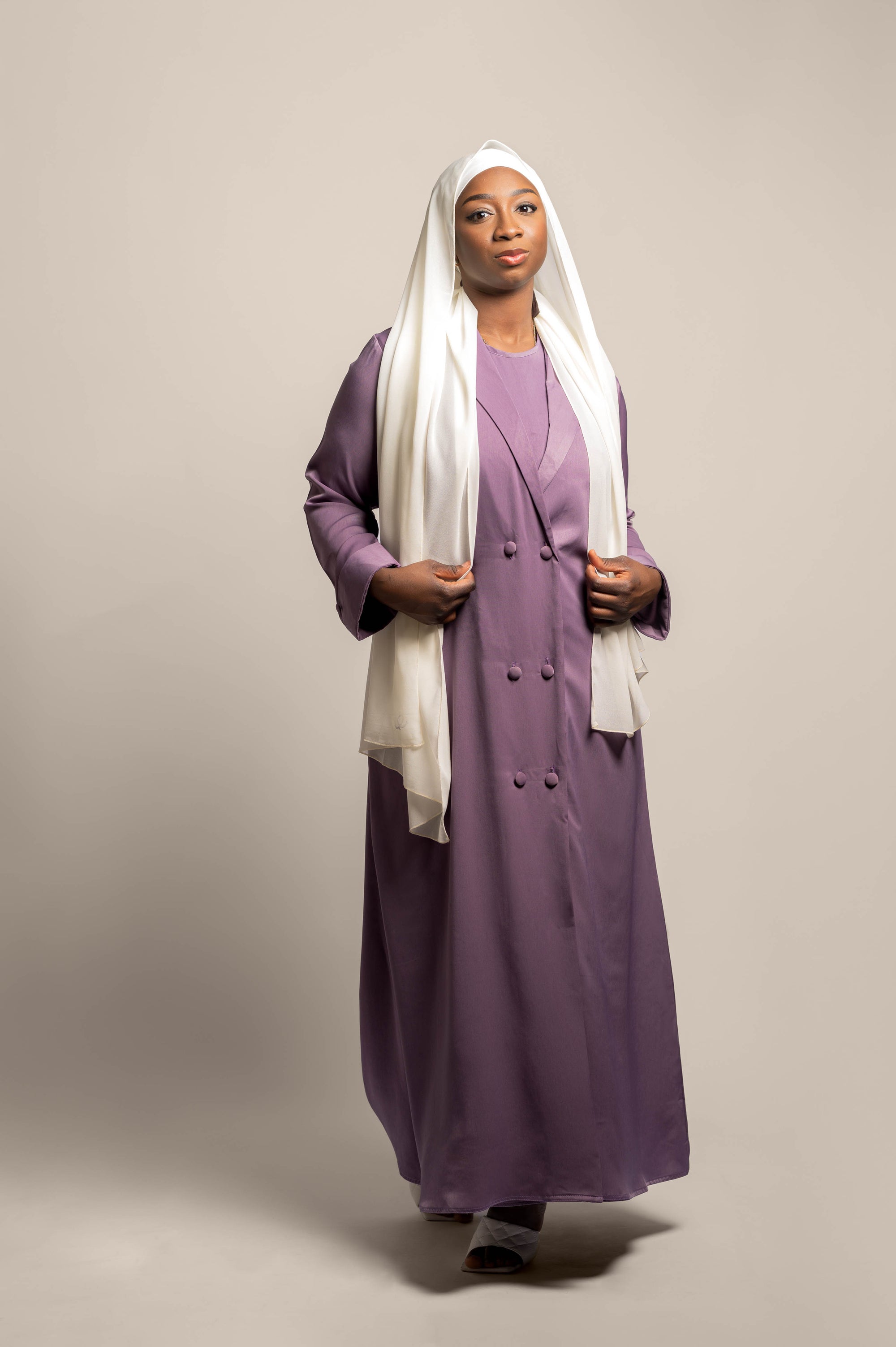 Lapel Collar Abaya 