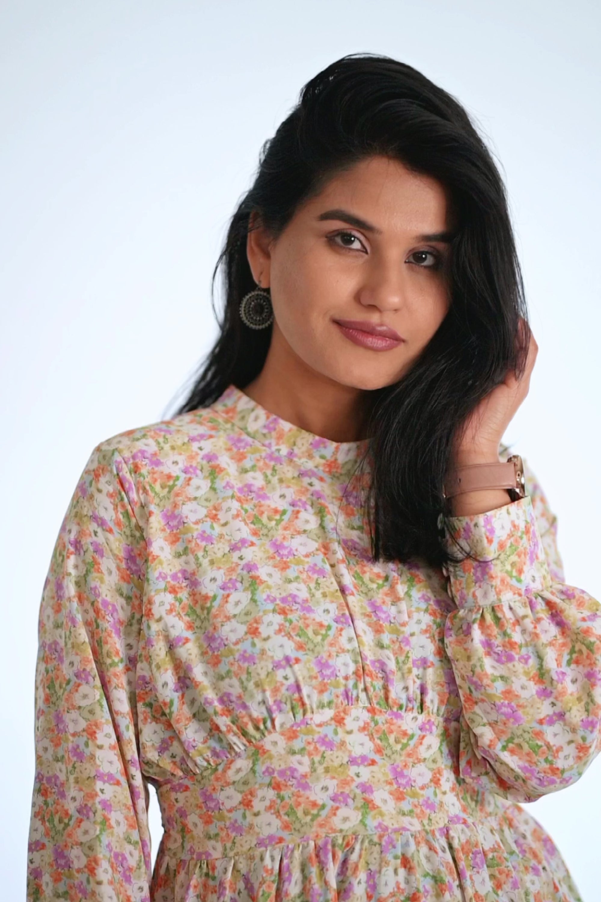 Round-Neck Dress- Women-Multicolored
